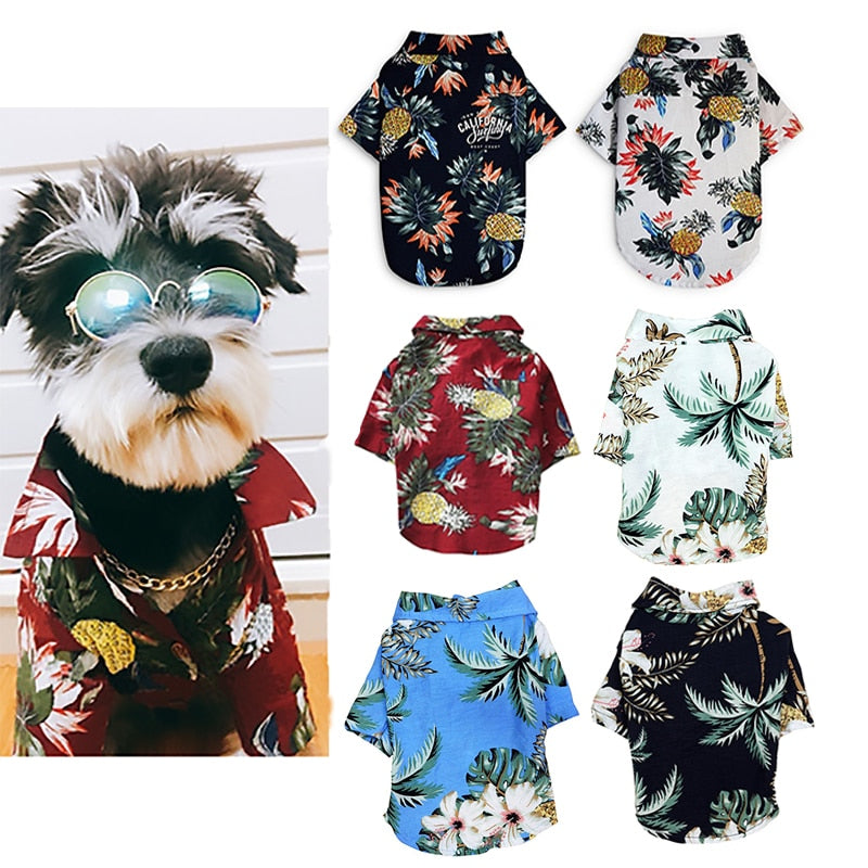 Printed Dog Beach Shirt Magnum PI Style